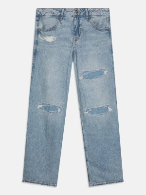 Jeansy Straight Leg Abercrombie & Fitch ciemnoniebieski