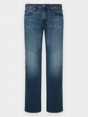 Jeansy Straight Leg Ag Jeans ciemnoniebieski denim