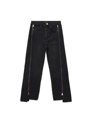 Jeansy Straight Leg AllSaints czarny