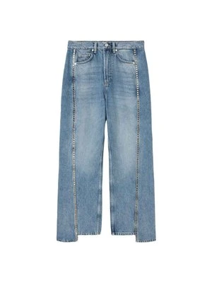Jeansy Straight Leg AllSaints niebieski denim