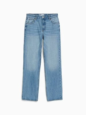 Jeansy Straight Leg Bershka jasnoniebieski denim