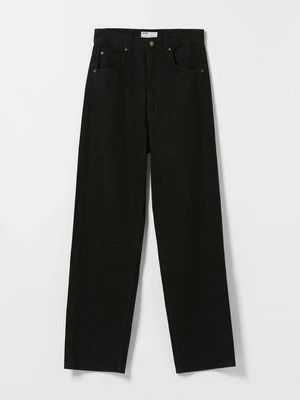 Jeansy Straight Leg Bershka czarny