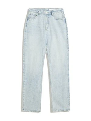 Jeansy Straight Leg Bershka jasnoniebieski
