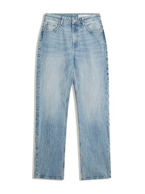 Jeansy Straight Leg Bershka jasnoniebieski denim