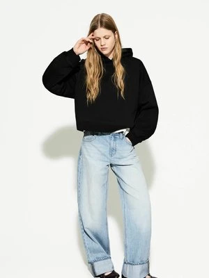 Jeansy Straight Leg Bershka jasnoniebieski