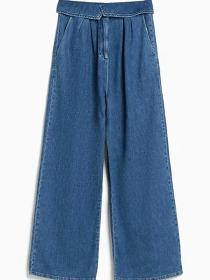 Jeansy Straight Leg Bershka jasnoniebieski denim