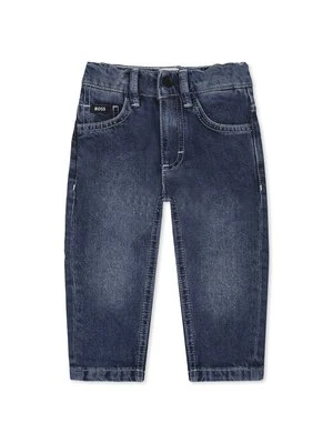 Jeansy Straight Leg Boss niebieski denim