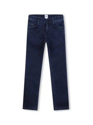 Jeansy Straight Leg Boss niebieski