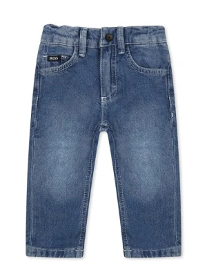 Jeansy Straight Leg Boss niebieski denim