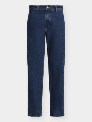 Jeansy Straight Leg Boss niebieski denim