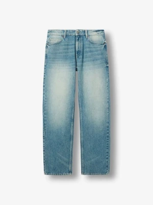 Jeansy Straight Leg Burocs niebieski