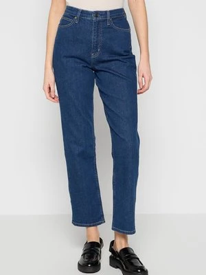 Jeansy Straight Leg Calvin Klein granatowy