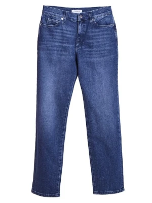 Jeansy Straight Leg Calvin Klein granatowy