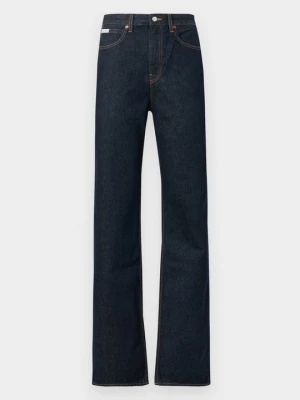 Jeansy Straight Leg Calvin Klein Jeans ciemnoniebieski