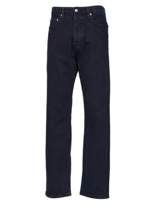 Jeansy Straight Leg Calvin Klein Jeans granatowy
