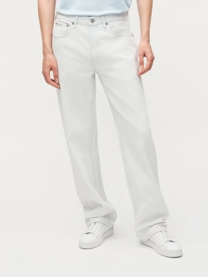 Jeansy Straight Leg Calvin Klein Jeans mleczny