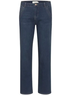 Jeansy Straight Leg Cream