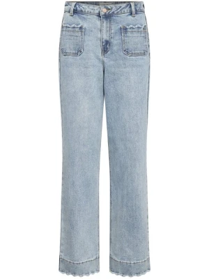 Jeansy Straight Leg Cream niebieski denim