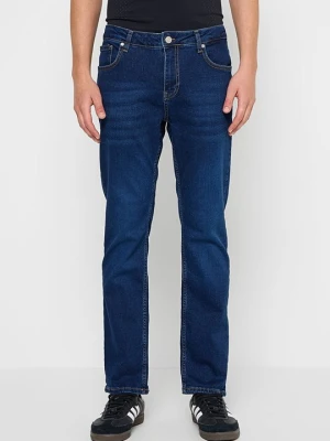 Jeansy Straight Leg DeFacto granatowy