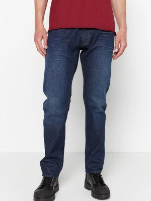 Jeansy Straight Leg Denham granatowy