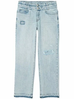 Jeansy Straight Leg Desigual niebieski