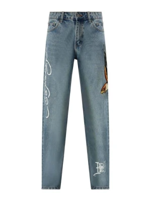 Jeansy Straight Leg Ed Hardy bleached denim