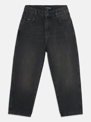 Jeansy Straight Leg Emporio Armani czarny