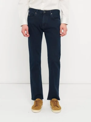Jeansy Straight Leg Emporio Armani granatowy melanż