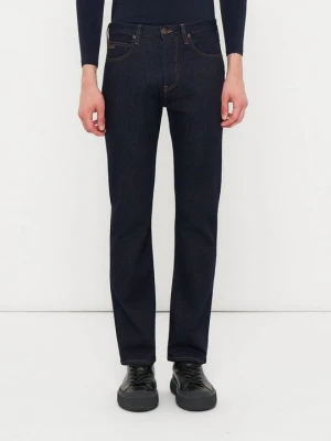 Jeansy Straight Leg Emporio Armani niebieski