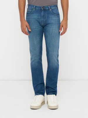 Jeansy Straight Leg Emporio Armani niebieski