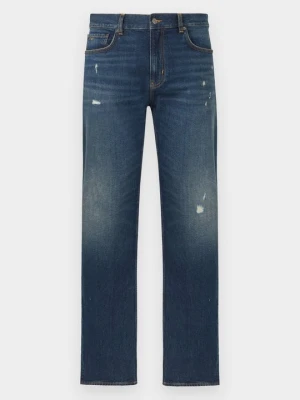 Jeansy Straight Leg Emporio Armani niebieski