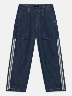 Jeansy Straight Leg Emporio Armani niebieski