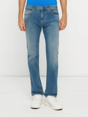 Jeansy Straight Leg Emporio Armani niebieski denim