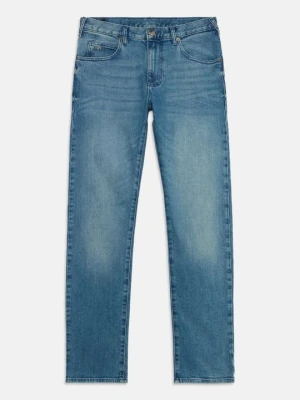 Jeansy Straight Leg Emporio Armani niebieski denim