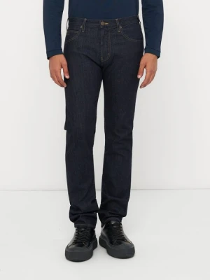 Jeansy Straight Leg Emporio Armani przecierany denim