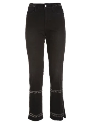 Jeansy Straight Leg Frame czarny