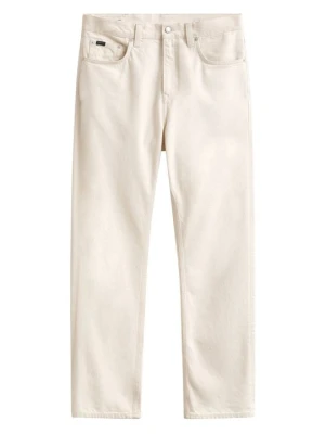 Jeansy Straight Leg Gant beżowy