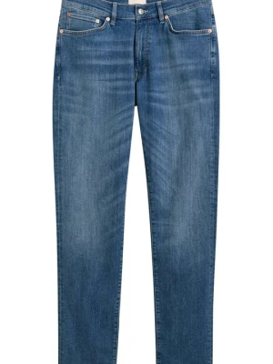 Jeansy Straight Leg Gant ciemnoniebieski