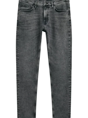 Jeansy Straight Leg Gant czarny