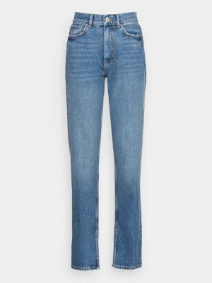 Jeansy Straight Leg Gina Tricot ciemnoniebieski