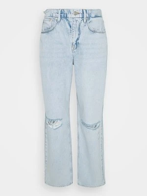 Jeansy Straight Leg Good American przecierany denim