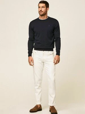 Jeansy Straight Leg Hackett London biały