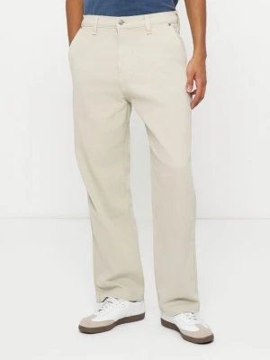 Jeansy Straight Leg Hollister Co. beżowy