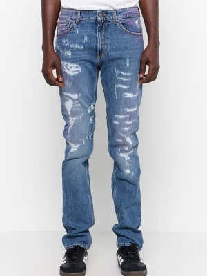 Jeansy Straight Leg Just Cavalli niebieski