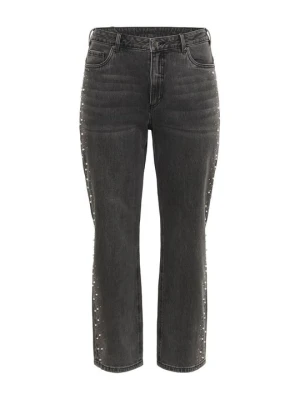 Jeansy Straight Leg Kaffe szary
