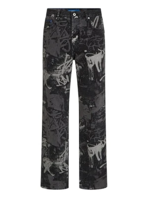 Jeansy Straight Leg KARL LAGERFELD czarny