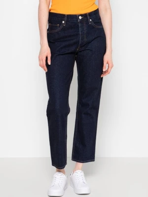 Jeansy Straight Leg Lacoste granatowy