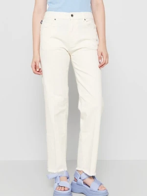 Jeansy Straight Leg LOVE MOSCHINO biały