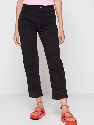 Jeansy Straight Leg LOVE MOSCHINO czarny