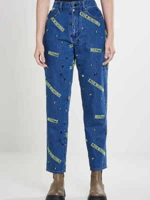 Jeansy Straight Leg LOVE MOSCHINO niebieski